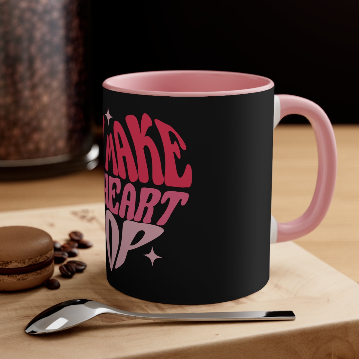 Black Heart Popping Coffee Mug