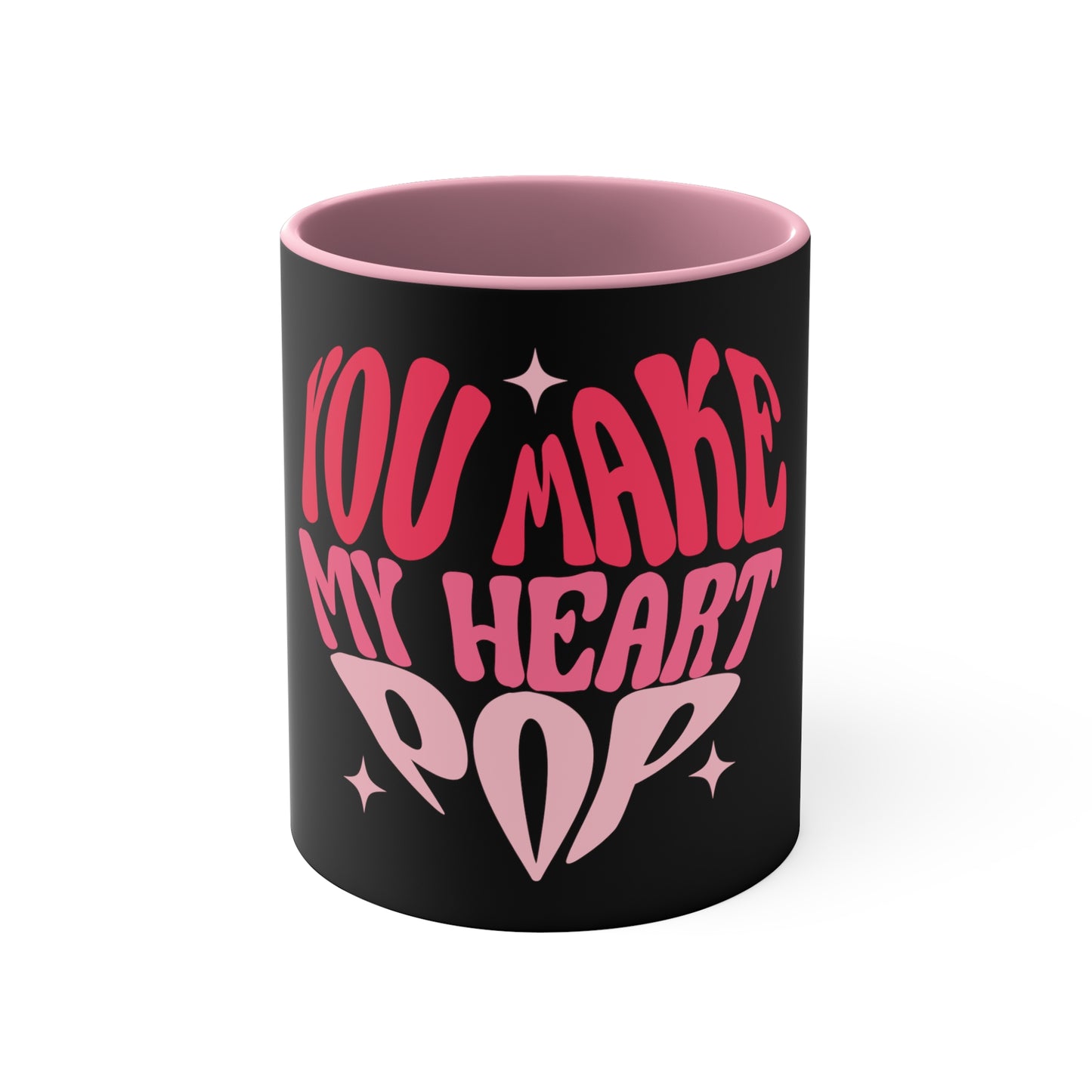 Black Heart Popping Coffee Mug