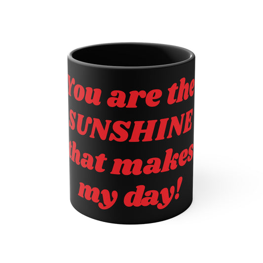 Black and Red Sunshine Coffee Mug