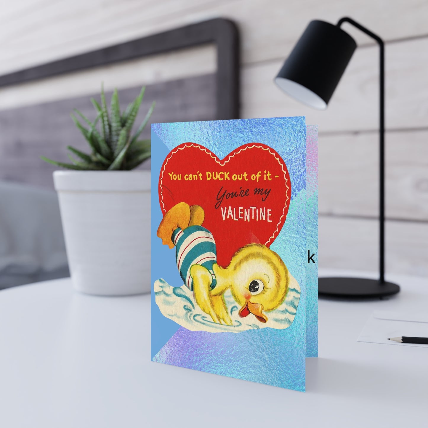 Vintage Duck Valentine's Day Card