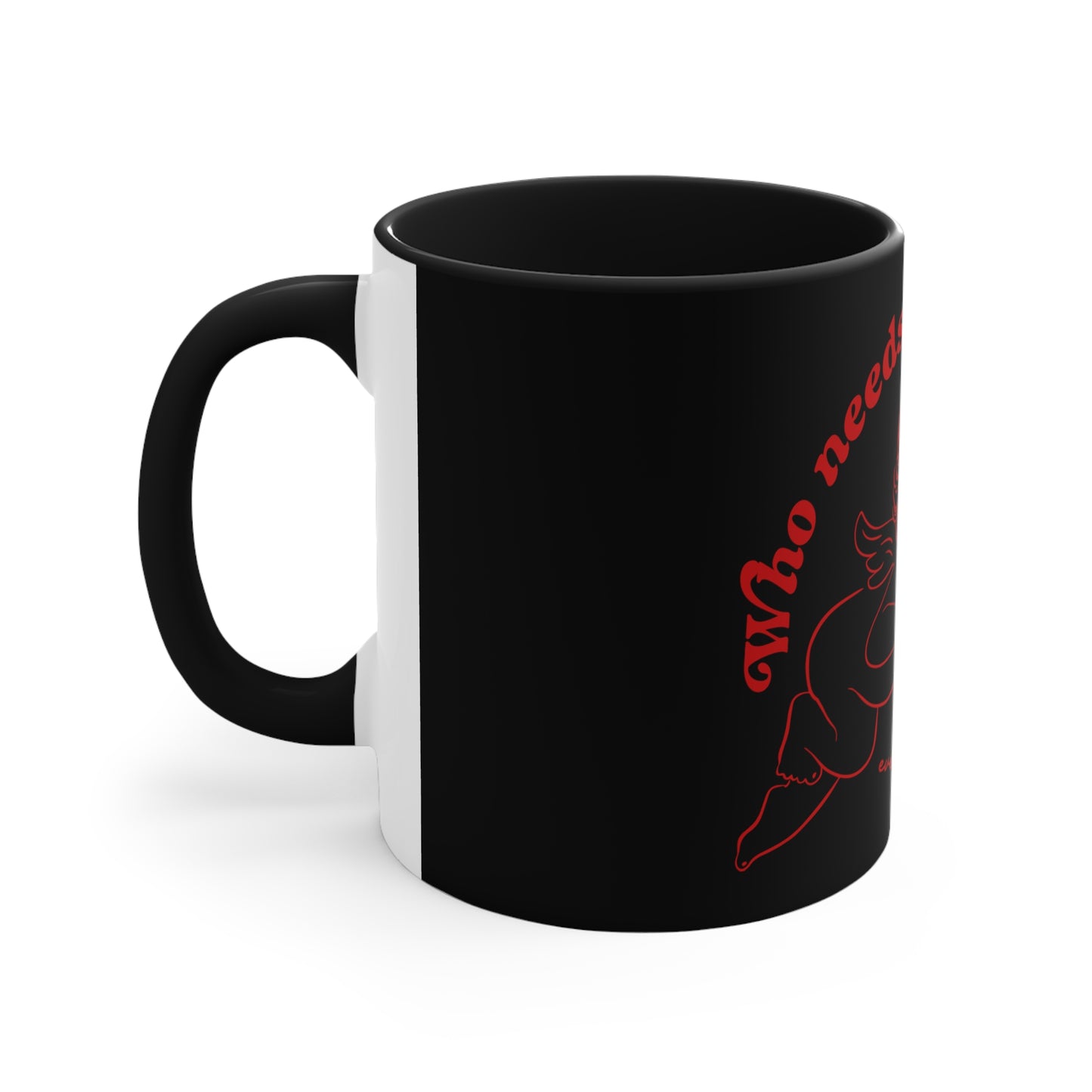 Red and Black Cupid Mug