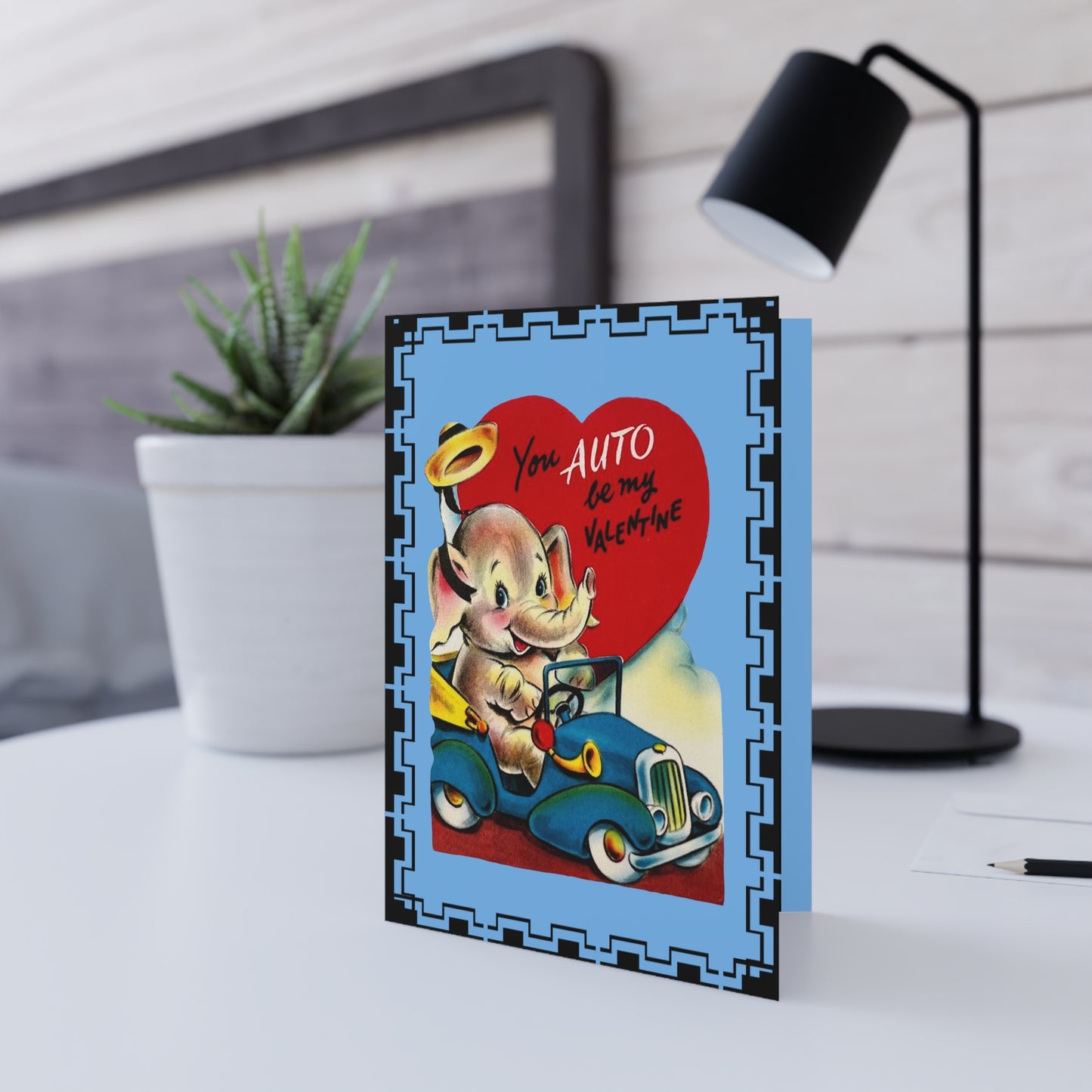 Vintage Elephant Valentine's Day Card