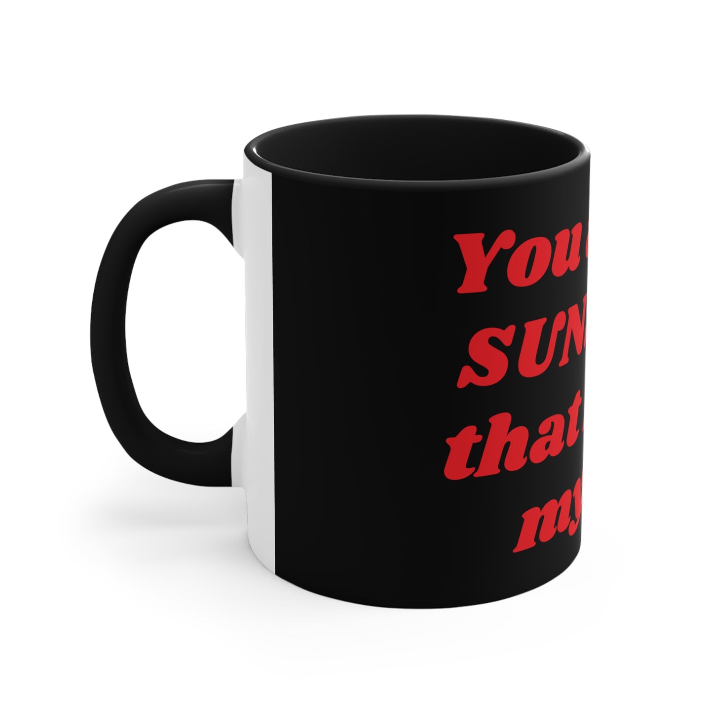 Black and Red Sunshine Coffee Mug