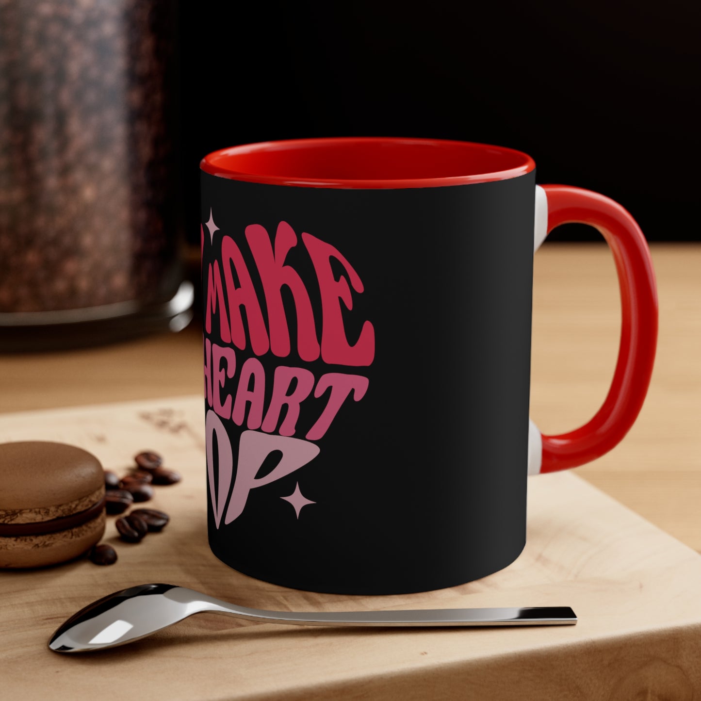 Black Heart Popping Coffee Mug