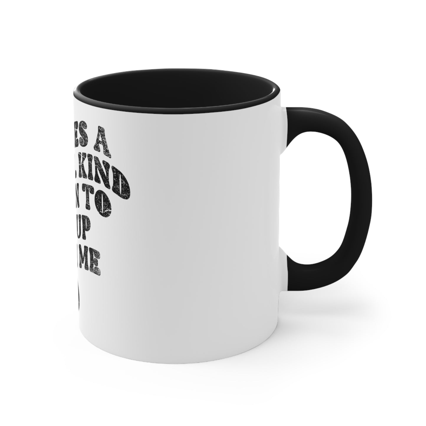 White "Put up With Me" Humor Mug