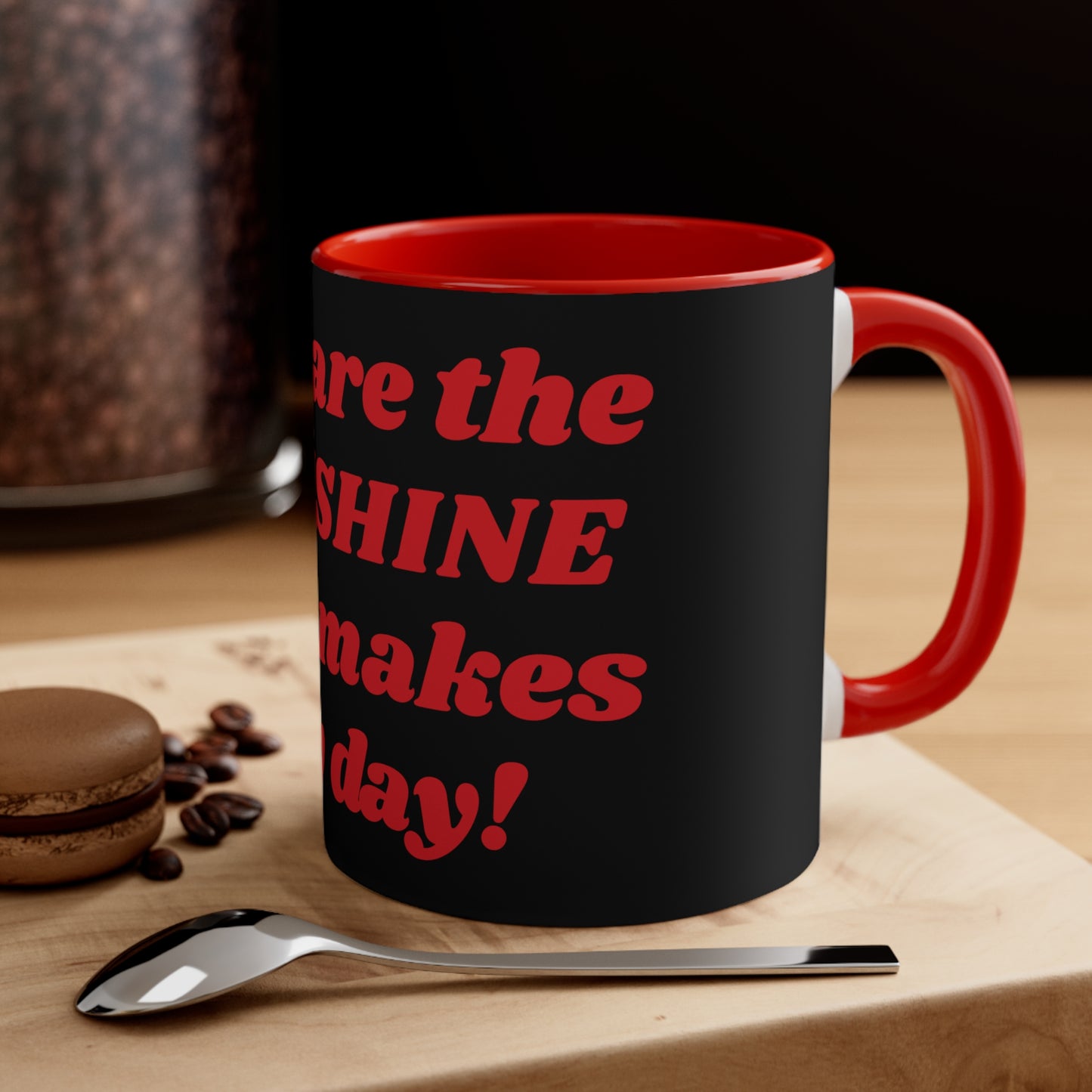 Black and Red Sunshine Coffee Mug