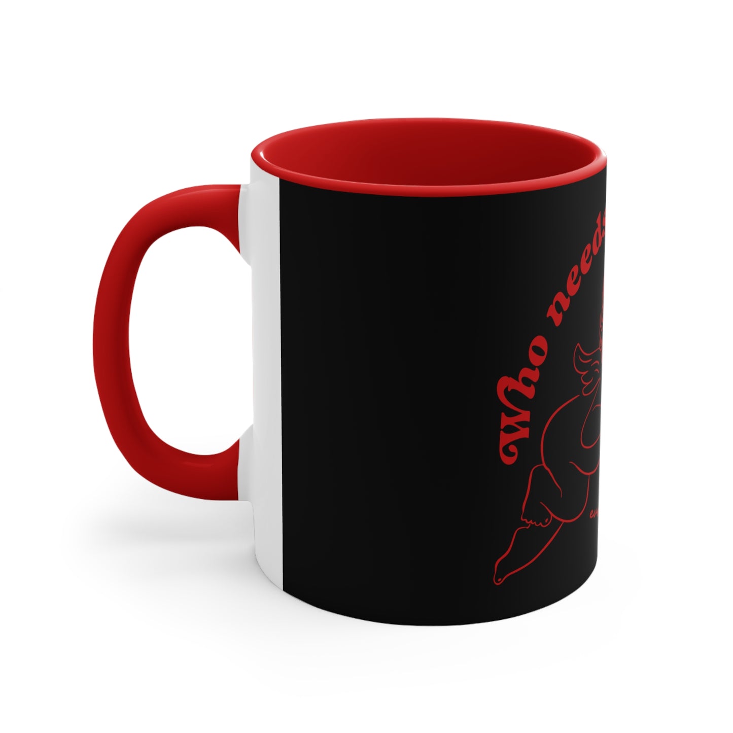 Red and Black Cupid Mug