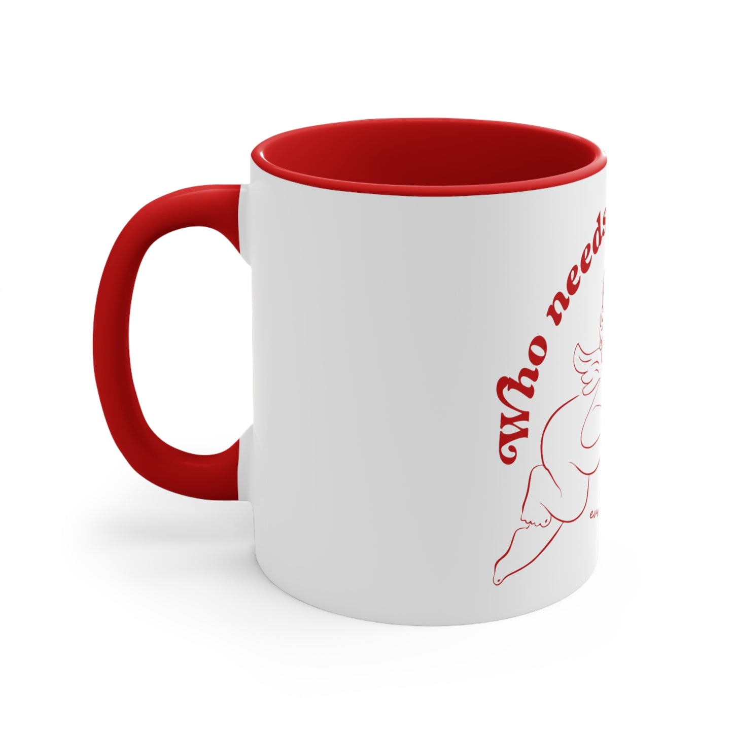 White Cupid Mug