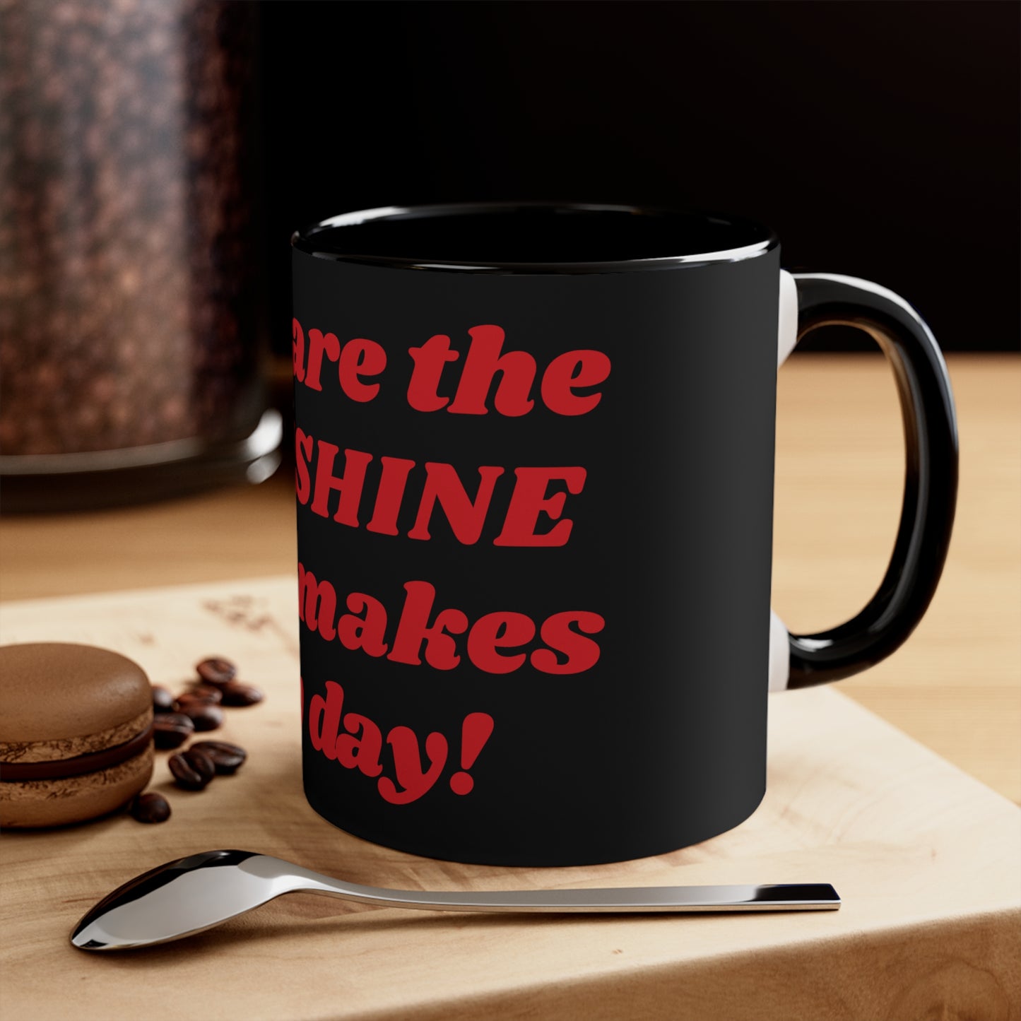 Black and Red Sunshine Coffee Mug